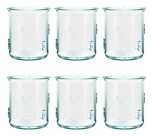 Vasos De 350 Ml Hechos En Italia, Vidrio Reciclado Juego De