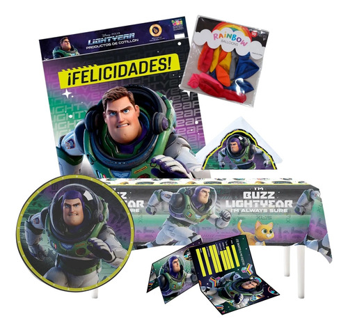 Combo Cumpleaños Para 10 Chicos - Buzz Lightyear