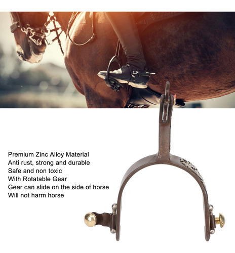 2 Unidades De Western Cowboy Spurs, De Acero Con Bajo Conten
