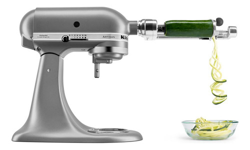 Batidora de pie Batedeira Kitchenaid Artisan, color plateado,