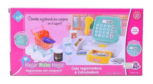 Imagen 6 de 10 de Caja Registradora Luz Y Sonidos 16 Cm Con Carro De Super
