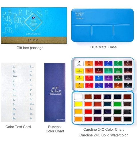 Acuarelas Paul Rubens Set De 24 Colores Con Estuche