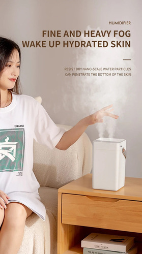 Humidificador Doble Niebla T17 Difusor De Aromas De 3 Litros