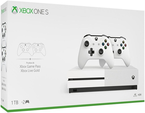 Consola Xbox One S De 1t + 2 Controles. Garantia De 1 Año