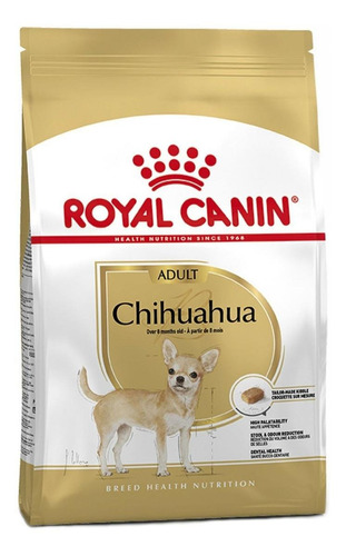 Royal Canin Breed Health Nutrition Alimento Chihuahua para perro adulto de raza pequeña sabor mix en bolsa de 1.5 kg