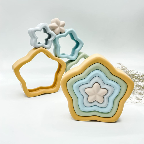 Little Keegs Juguete Apilable De Silicona Para Bebés Montess