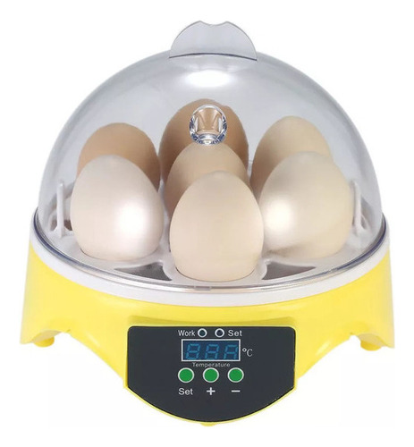 Mini Incubadora 7 Huevos Volteador Manual Pollos Y Aves.