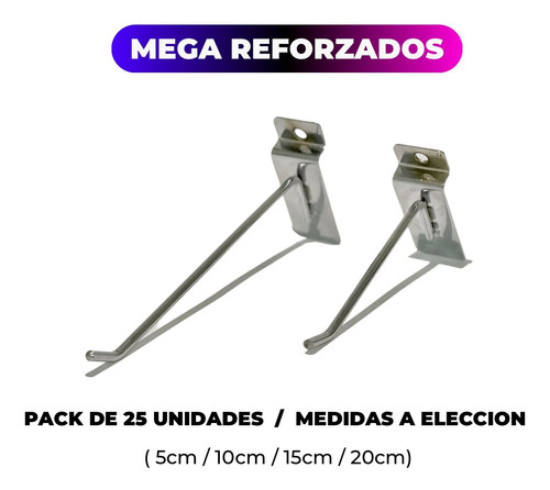 Ganchos Panel Ranurado O Perforado 5 Cm