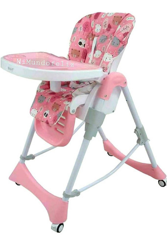 Silla De Comer Para Bebe Regulable Prime Baby Niño Niña Color rosado azul celeste Silla regulable para niños
