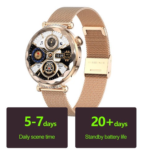 Amoled Smart Watch Deporte Pulsera Reloj Inteligent Mujer