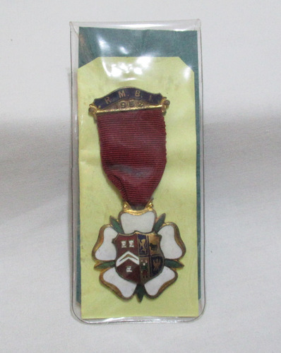 Broche Medalla Insignia Masónica 1952 Royal Masonic B. Inst.