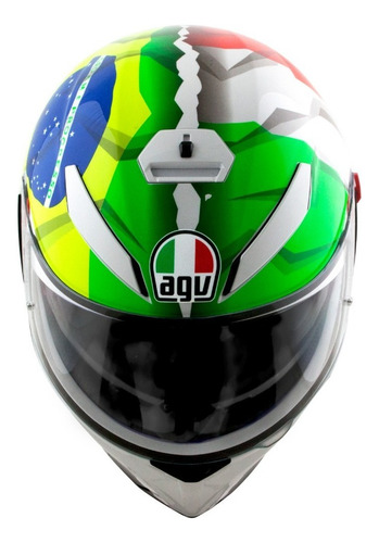 Casco Agv K3 Sv Morbidelli 17, talla 53-54/xs, color verde