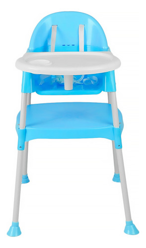 Silla Alta De Comer 2 En 1 Para Bebés Convertible En Silla Color Celeste