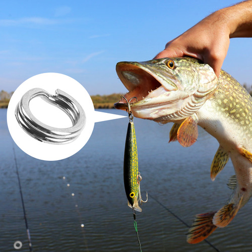 200 Anillos Partidos Acero Inoxidable Pesca Conectores.ali