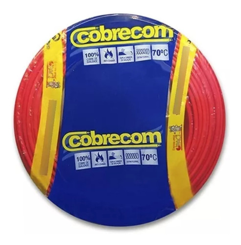 Cabo Flex 750v 6,0mm Vermelho Rl100m - Cobrecom