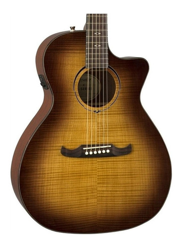 Guitarra electroacústica Fender Alternative FA-345CE arce 3-tone tea burst derecha