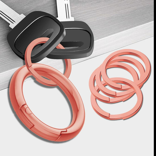 Anillas Planas Idakekiy 10 Piezas 30 Mm Metal Oro Rosa