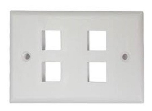 Faceplate Tapa Red 1-2-4 Puerto Rj45 O Rj11 Coupler Par