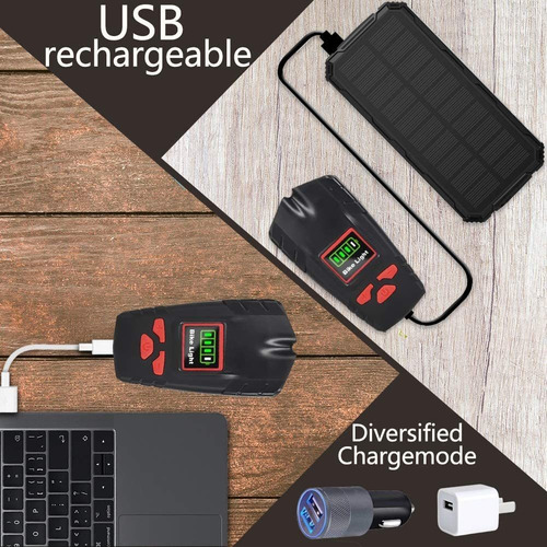 Luces De Bicicleta Recargables Usb Delanteras Y Traseras, 10