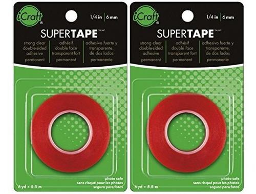 Thermoweb Super Tape Doble Cara, 1/4 PuLG. X 6 Yd