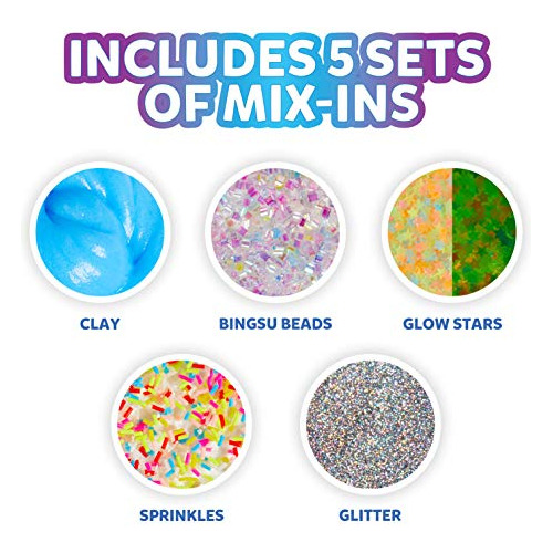 Bote De Slime Transparente Con Complementos Para Niños