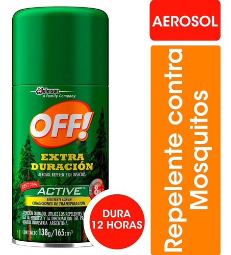Off Aerosol Repelente De Insectos Extra Duración 165cm