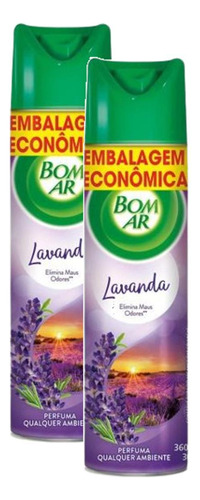 2 Air Wick Bom Ar Adorizador Aroma Campos De Lavanda 360ml