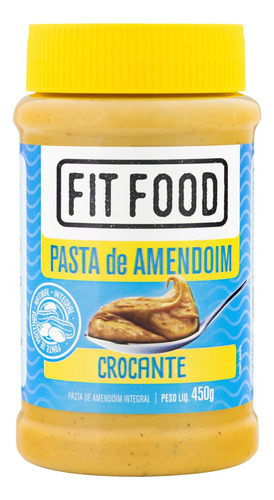 Pasta de Amendoim Crocante Integral Fit Food Pote 450g