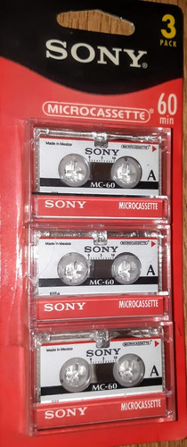 Pack X 3 Microcassette Sony Mc - 60 - Liquidacion