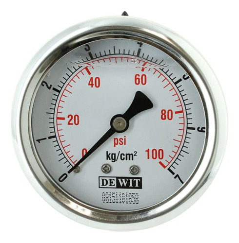 Manómetro Dewit Acero Inox Rango 0-14 Kg/cm 255v/63/14
