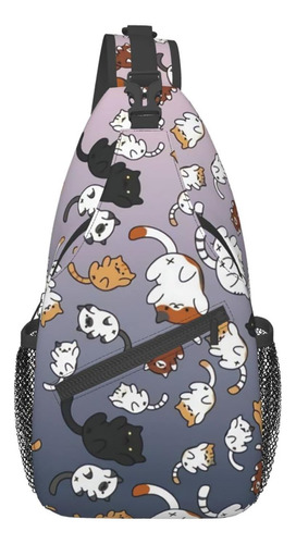 Gelxicu Bolso Bandolera Con Diseño Gato Dibujos Animados,