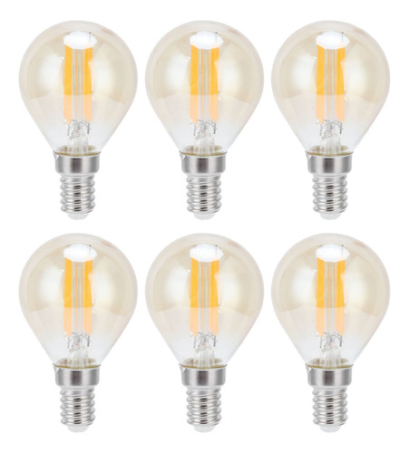 Bombilla De Filamento Led G45 De 4 W, Base E14, Vidrio Vinta