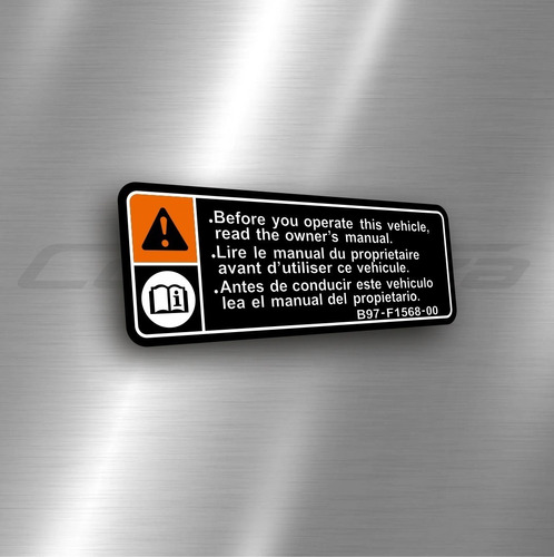 Calco Yamaha Fz 25 Advertencia Warning Tanque