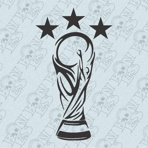 Calco Copa Del Mundo 3 Estrellas Argentina  Campeon Vinilo 