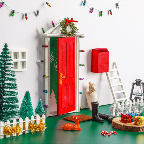 26 Pieza Elfo Navidad Para Niña Decoracion Puerta Encantada