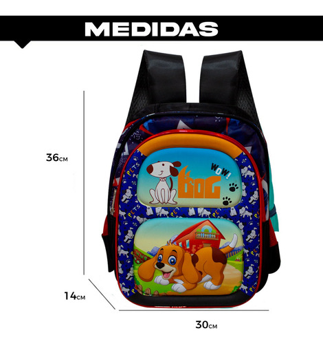 Mochila Para Niño Niña Escolar Kinder Primaria Infantil 3d