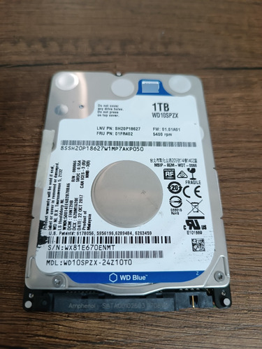 Disco Duro Interno Western Digital  Wd10spzx 1tb Azul