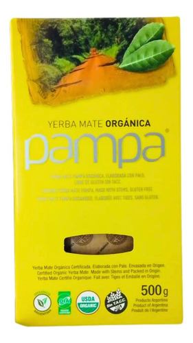 Yerba Mate Orgánica Certificada Pampa 2 X 500 Gr - Sin Tacc