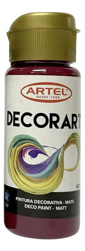 Frasco Pintura Decorart 60ml Artel - Todos Los Colores Color Burdeo 85