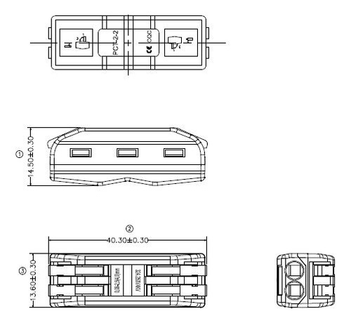 Conector Emenda 2x2 Fios Até 4mm Com 10 Unidades