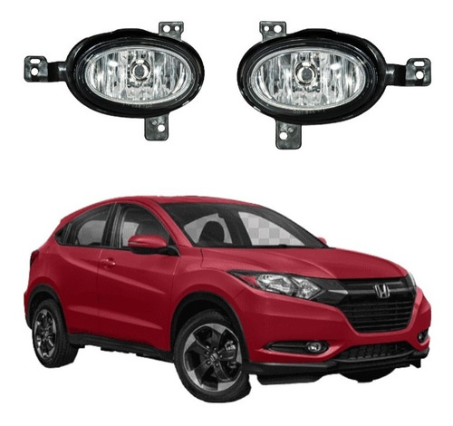 Par Faros Niebla Honda Hrv 2016 2017 2018 Con Base Con Foco