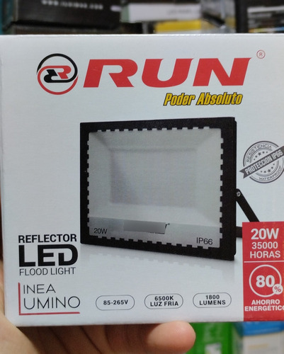 Reflector Led Ultra Liviano 20w 6500k Ip66 85-265v