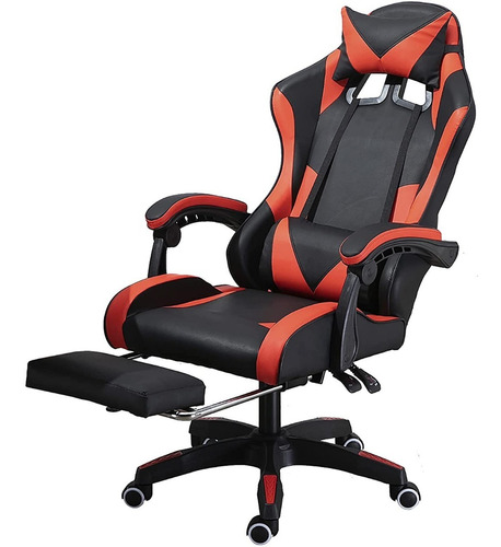 Silla Gamer Gaming Racing Respaldo Reclinable - Con Posa Pie