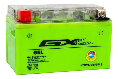 Batería Ytx7 Abs Con Gel Gilera Yl150 / Vc200 Gx 