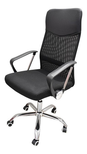 Silla De Oficina Negra Con Respaldo Alto