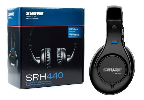 Auriculares Profesionales Shure Srh440a Para Estudio Color Negro