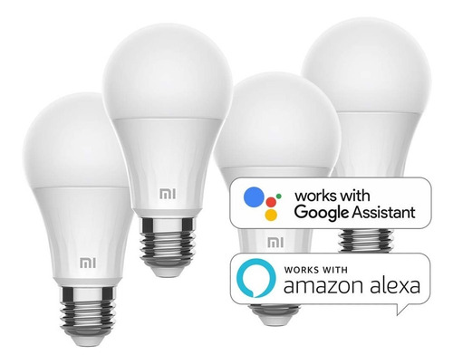 4 Pack Ampolleta Inteligente Xiaomi Mi Smart Led Bulb Cool