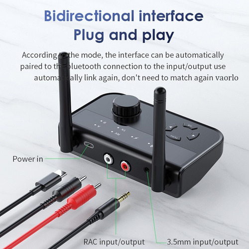 Transmisor De Audio Multipunto Bluetooth5.3 Receptor Aux/rca