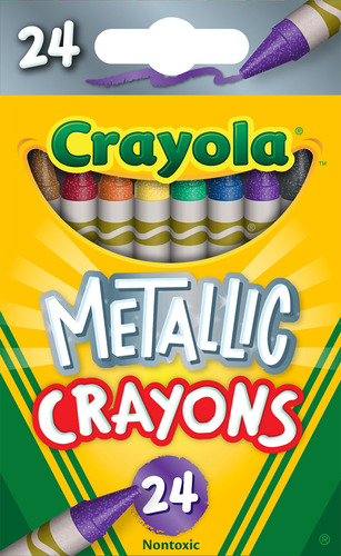 Set De 24 Crayones Metálicos Crayola Colores Surtidos