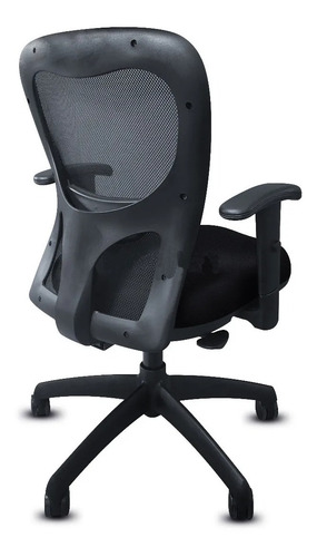 Imagen 2 de 2 de Silla de escritorio Mobilarg Ejecutivo citiz s/cabezal estrella negra ergonómica negra con tapizado de tela